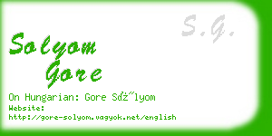 solyom gore business card